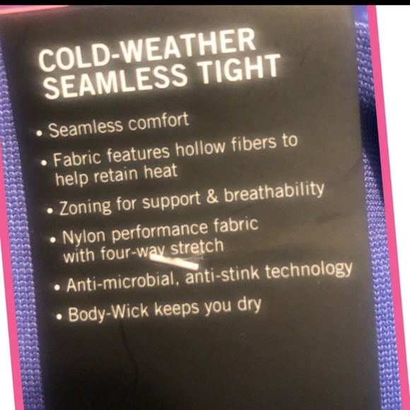 🆕Victoria's Secret VSX Cold Weather Seamless Tights Purple Womens Size Large - Picture 6 of 9